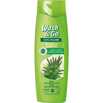 Wash & Go Шампоан с билкови екстракти за мазна коса x180 мл