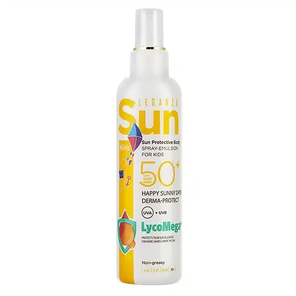 Слънцезащитна спрей-емулсия за тяло ЗА ДЕЦА Leganza Sun, SPF50, 200 мл