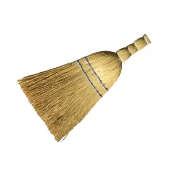 Mătură din material natural, cu mâner scurt
