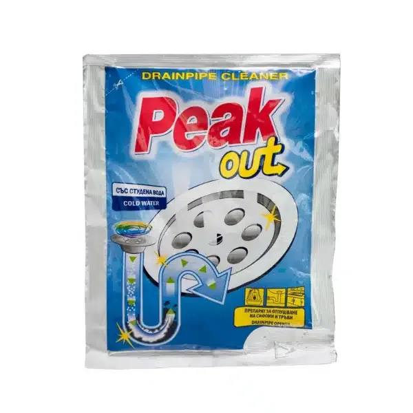 Препарат за отпушване на канали Peak out, със студена вода, 60г