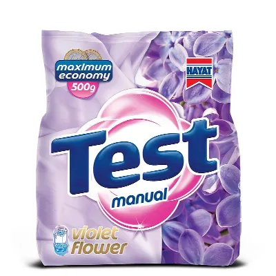 Перилен препарат Test за ръчно пране – Violet flower, 0.500 кг