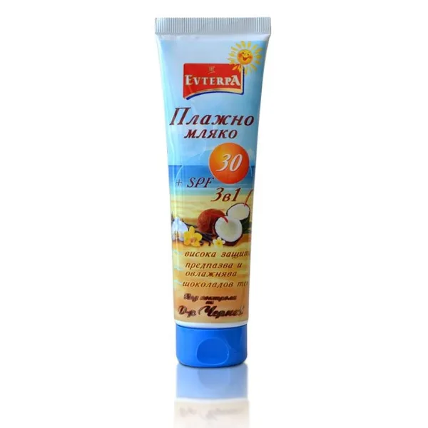 Lapte de plajă cu protecție solară Evterpa, SPF30, 100 ml