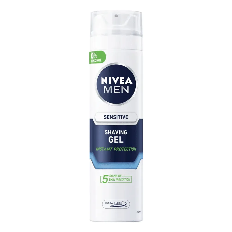 Гел за бръснене Nivea, Sensitive, 200 мл