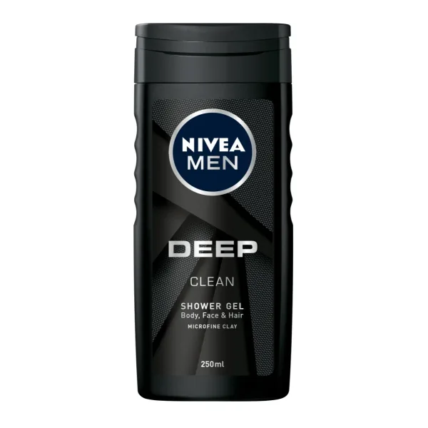 Душ гел Nivea Men Deep Clean, 3в1, 250 мл