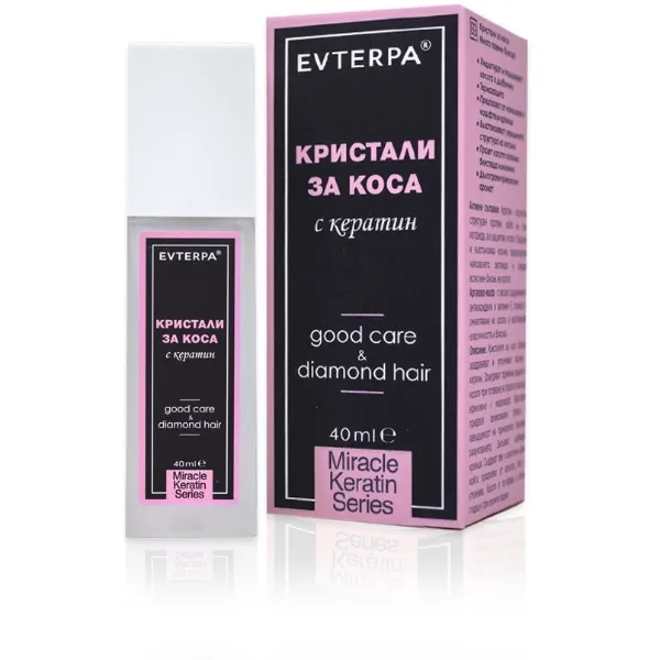 Cristale de păr Evterpa – cu keratină, 40 ml