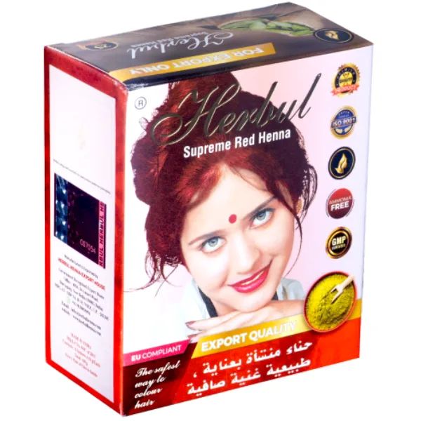Индийска къна за коса Herbul – Supreme Red Henna, 60 гр
