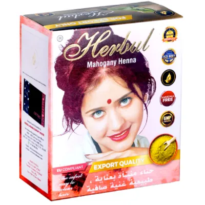 Индийска къна за коса Herbul – Mahogany Henna,60 гр