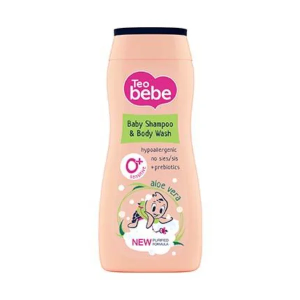 Teo Kiddo 2-in-1 Shampoo & Shower Gel, 0+, with Aloe, 200 ml