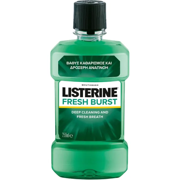 Listerine Fresh Burst Mouthwash, 250 ml