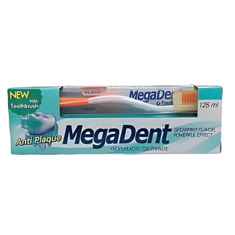 Megadent Anti Plaque Toothpaste – 125ml + free Toothbrush