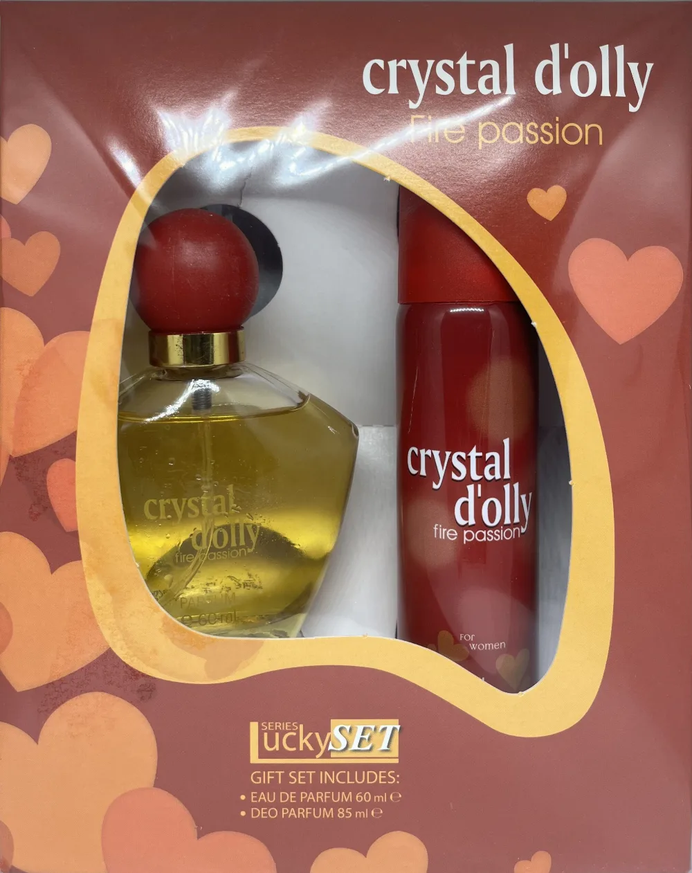 Set pentru femei Crystal D`olly – EDP 60 ml și spray deo 85 ml